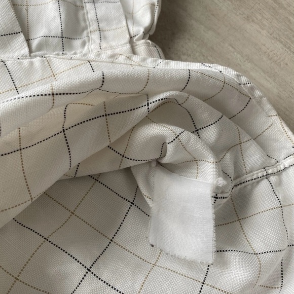 Luciano Barbera Men’s Large Button Down Shirt Made In Italy White Windowpane - Picture 3 of 8